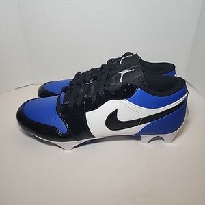New Nike Air Jordan 1 Low TD Men's 11.5 Royal Blue Black Football Cleats